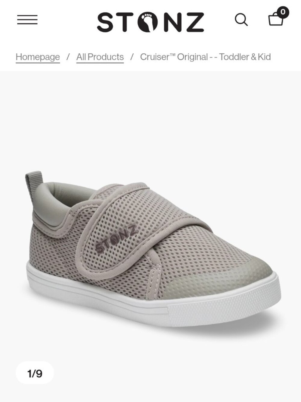 STONZ - Cruiser Toddler Shoes – Size 9 – Dune